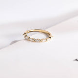 Stunning 0.2 TCW Marquise Moissanite Stones Half Eternity Wedding Bands 1