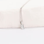 1.0 CT Emerald Cut Moissanite Diamond Solitaire Pendant Necklace in Solid Gold 3