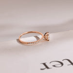 Stunning 1.0 - 2.0 CT Cushion Moissanite Engagement Ring With Pave Design 10
