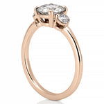 Stunning 0.50-1.50 CT Round Moissanite Engagement Ring with Three Stone Design 7