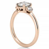 Stunning 0.50-1.50 CT Round Moissanite Engagement Ring with Three Stone Design 7