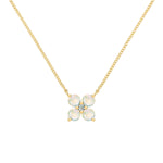 1.16 TCW Round Opal Lab Made Diamond- October Birthstone Necklace 1