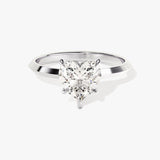 Stunning 2.0 CT Heart Moissanite Engagement Ring with Dainty Pave Design 4