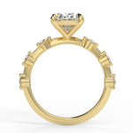 Stunning 2.11 CT Oval Moissanite Engagement Ring with Dainty Pave Design 2