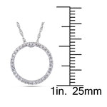 Round Cut Cubic Zirconia in 925 Sterling Silver Necklace 6