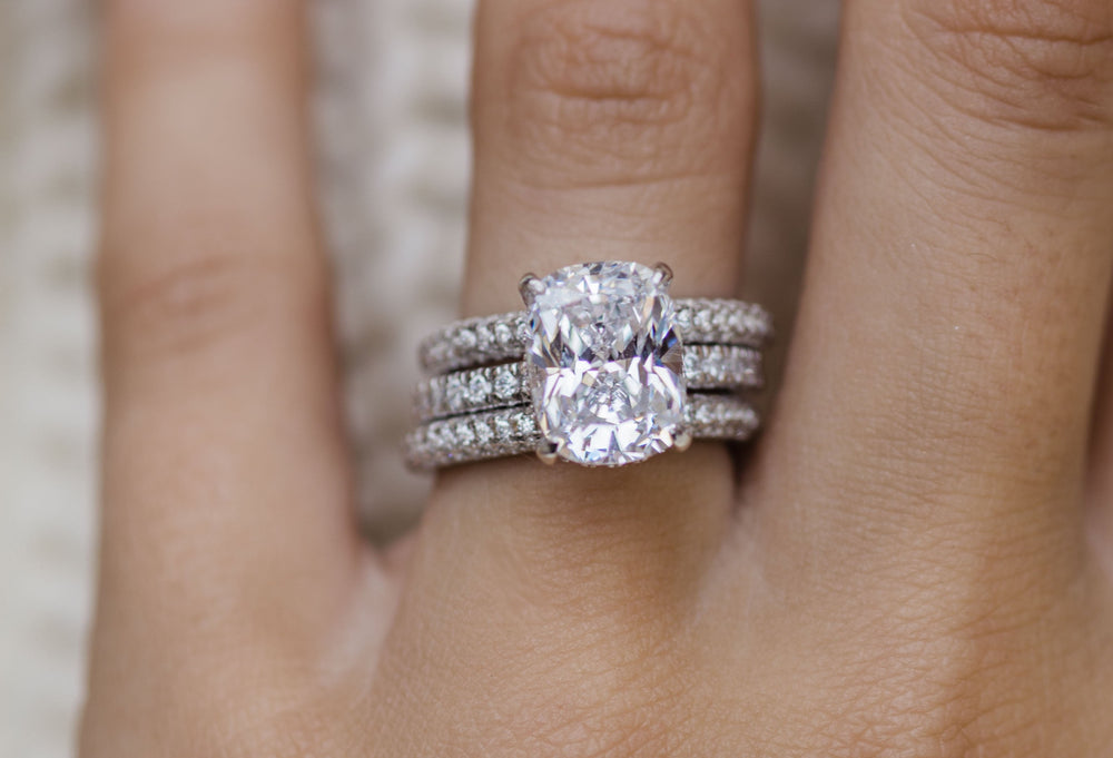 Cushion Cut Solitaire Style Cubic Zirconia in 925 Sterling Silver Ring 2