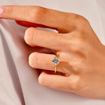 Stunning 1.0-2.0 CT Round Moissanite Engagement Ring with Solitaire Design 6