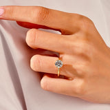 Stunning 1.0-2.0 CT Round Moissanite Engagement Ring with Solitaire Design 6