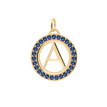 0.405 TCW Round Sapphire Lab Made Diamond - September Birthstone Necklace 1