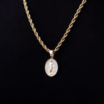 Lady Of Guadalupe Style Silver Pendant for Him 1
