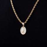 Lady Of Guadalupe Style Silver Pendant for Him 1