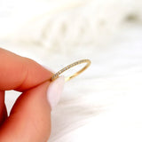Stunning 0.10 TCW Round Moissanite Stones Half Eternity Wedding Bands 4