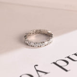 Stunning 0.3 TCW Round Moissanite Stones Half Eternity Wedding Band 3