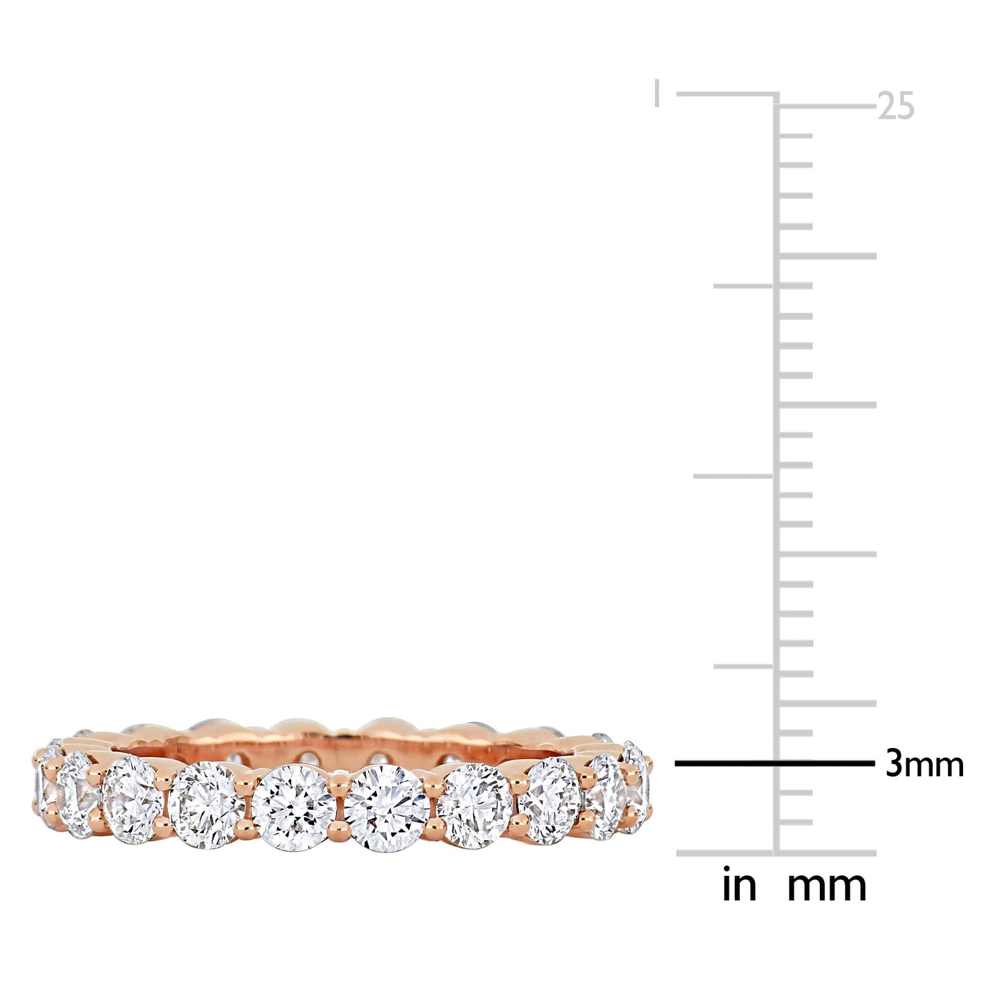 Round Cut Cubic Zirconia in 925 Sterling Silver Wedding Bands 6