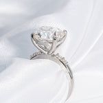 Stunning 4.50 CT Cushion Cut Moissanite Engagement Ring with Pave Design 5