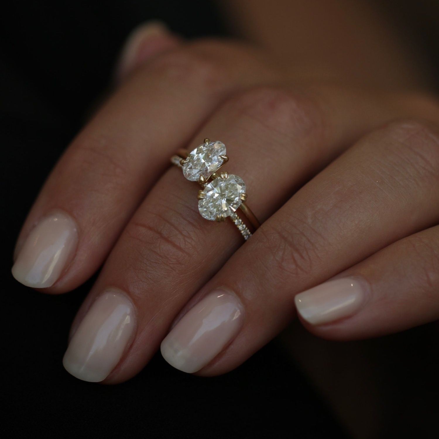 1.21 CT Oval Cut Pave CVD E/VS1 Diamond Engagement Ring 14