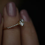 0.75 CT Round Cut Pave CVD E/VS1 Diamond Engagement Ring 2