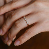 Stunning 0.3 TCW Round Moissanite Stones Half Eternity Wedding Band 4