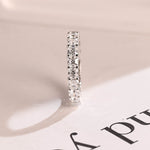 Stunning 0.5 TCW Asscher Moissanite Stones Full Eternity Wedding Band 8