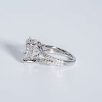 Classic 3.50 CT Oval Moissanite Engagement Ring with Split Shank Design 6