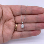 Round Cut Cubic Zirconia in 925 Sterling Silver Necklace 2