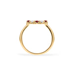 1.5 TCW Round Garnet Lab Made Diamond- January Birthstone Engagement Ring 1