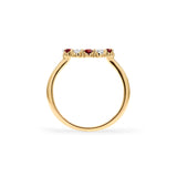 1.5 TCW Round Garnet Lab Made Diamond- January Birthstone Engagement Ring 1
