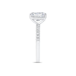 Stunning 3.0 CT Radiant Moissanite Engagement Ring with  Pave Design 3
