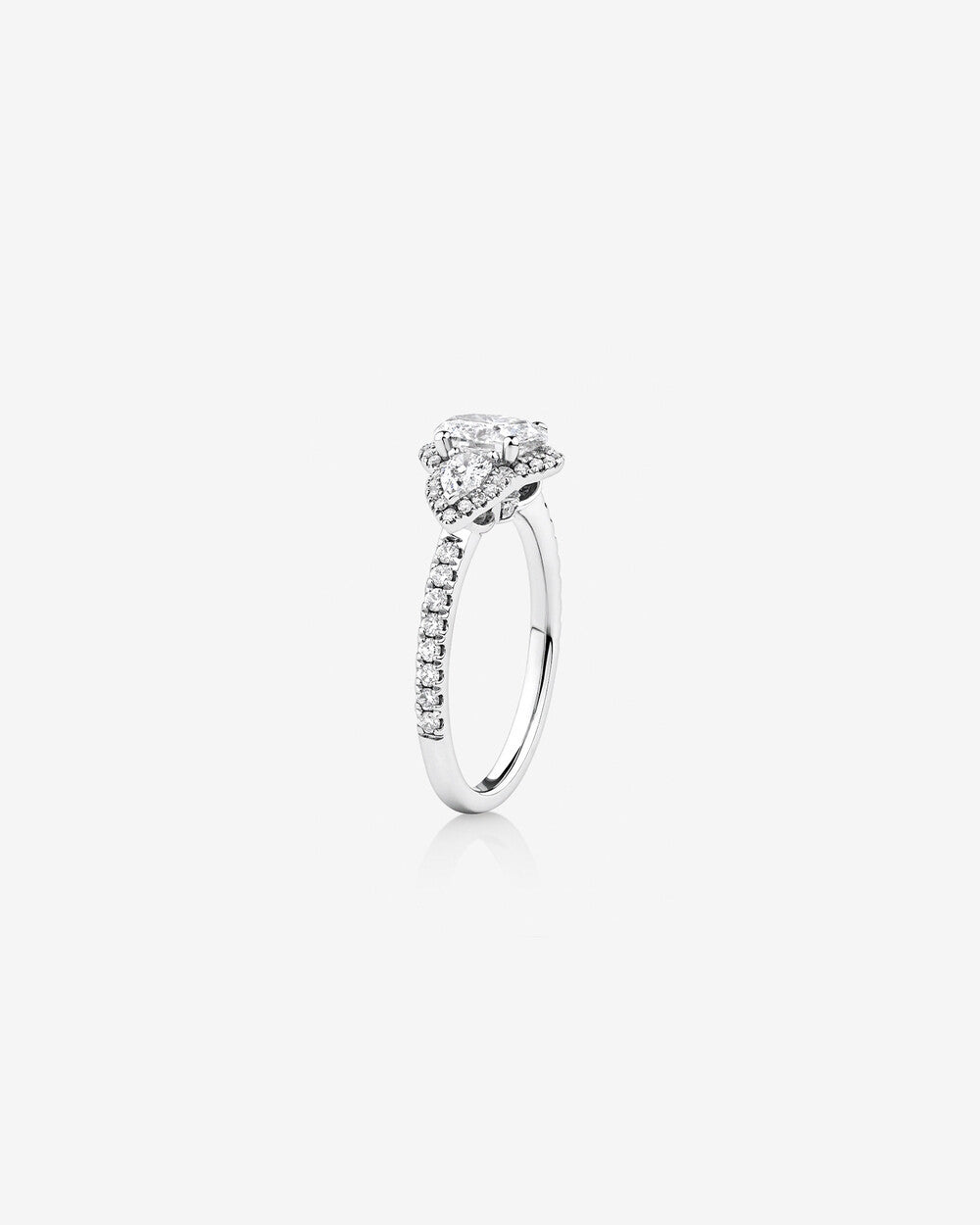 Stunning 1.26 CT Oval Moissanite Engagement Ring Halo and Pave Design 3