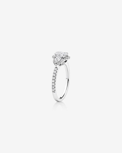 Stunning 1.26 CT Oval Moissanite Engagement Ring Halo and Pave Design 3