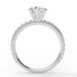 Stunning 2.11 CT Oval Moissanite Engagement Ring with Pave Design 6