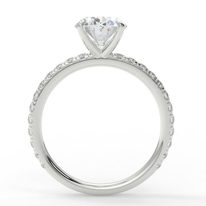 Stunning 2.11 CT Oval Moissanite Engagement Ring with Pave Design 6