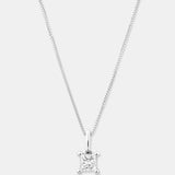 Round Cut Cubic Zirconia in 925 Sterling Silver Necklace 1
