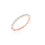 Stunning 0.30 TCW Round & Marquise Moissanite Stones Full Eternity Wedding Bands 4