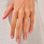 1.50 CT Round Cut Moissanite Bridal Ring Set with Plain Wedding Bands 6