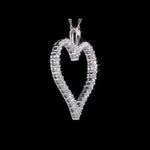 Round Cut Cubic Zirconia in 925 Sterling Silver Necklace 11