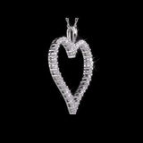 Round Cut Cubic Zirconia in 925 Sterling Silver Necklace 11