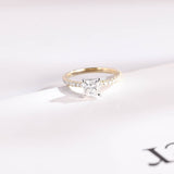 Stunning 0.5 - 1.5 CT Princess Moissanite Engagement Ring with Pave Design 1