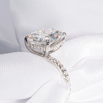 Stunning 5.0 CT Radiant Shaped Moissanite Engagement Ring with Hidden Halo & Pave Design 3