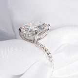 Stunning 5.0 CT Radiant Shaped Moissanite Engagement Ring with Hidden Halo & Pave Design 3