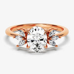 Stunning 1.50 CT Oval Moissanite Engagement Ring with Cluster Design 5
