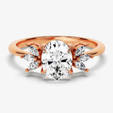 Stunning 1.50 CT Oval Moissanite Engagement Ring with Cluster Design 5