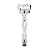 Stunning 0.5 CT Oval Moissanite With Criss Cross Pave Design Engagement Ring 4