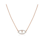 0.50 TCW Round Moissanite Diamond Evil Eye Pendant Necklace in Solid Gold 2