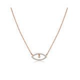 0.50 TCW Round Moissanite Diamond Evil Eye Pendant Necklace in Solid Gold 2