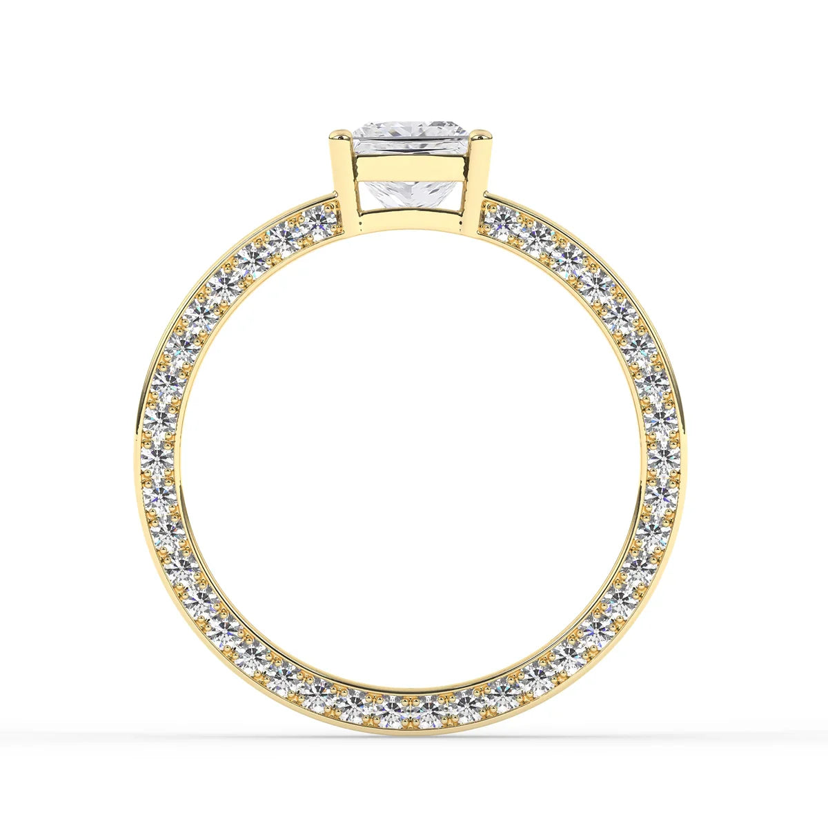 Stunning 1.0 CT Princess Moissanite Men's Wedding Band with Hidden Diamond Design 3