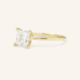 Stunning 1 CT Princess Moissanite Engagement Ring With Solitaire Design 2