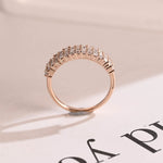 Stunning 0.4 TCW Baguette & Round Moissanite Stones Half Eternity Wedding Band 8