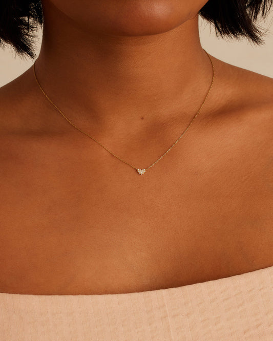 Round Cut Cubic Zirconia in 925 Sterling Silver Necklace 2