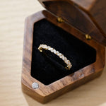 0.1 TCW Marquise & Round Cut Pave Moissanite Bridal Wedding Band 5